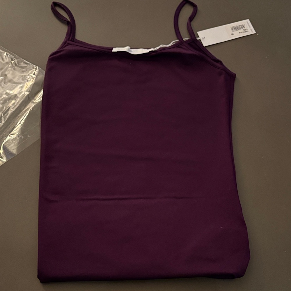 Anne Fontaine Women's Stretch Spaghetti Strap Tank Top - Deep Plum 36